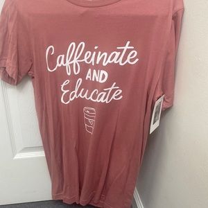 Pink Lily teacher tee